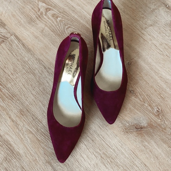Michael Kors burgundy suede heels - Picture 7 of 8